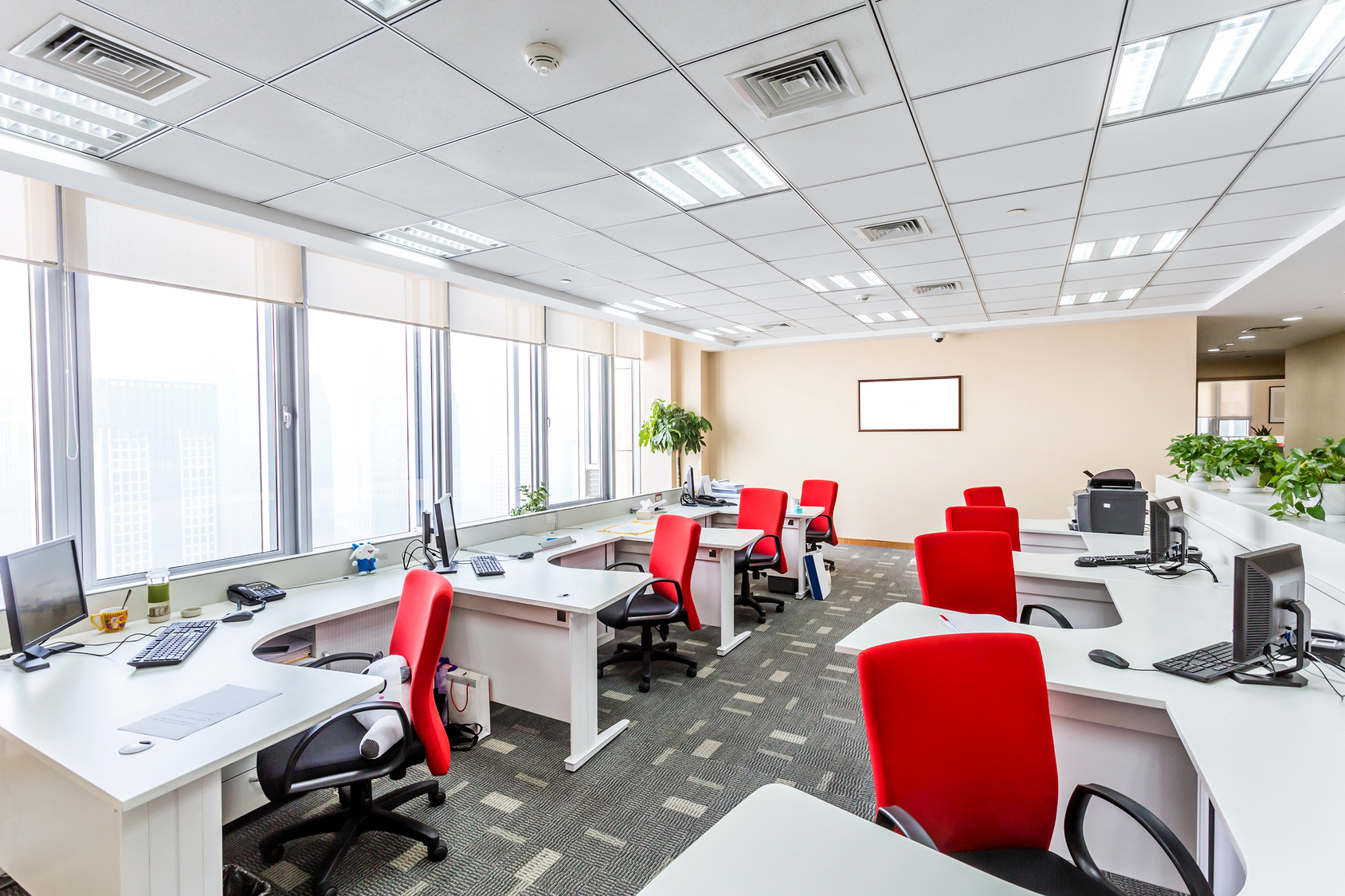 Air conditioning in a modern office Air conditioning in a modern office